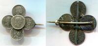 Niederlande 5 x 5 Cents ~ Wilhelm III. als Brosche ~ -