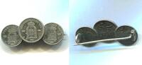 Schweden 10 + 25 Öre ~ Oskar II. als Brosche ~ -