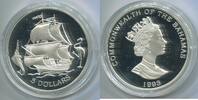 5 Dollars 1993 Bahamas ~ mit Segelschiff ~ PP