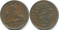 Belgien 2 Centimes ~ Leopold II. ~ -