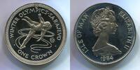 Isle of Man 1 Crown ~ Olympiade Sarajevo ~ -