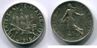 1 Franc 1918 Frankreich ~ Republik ~ vz+