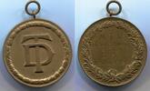 Weimarer Republik Bronze Medaille ~ Braunschweig M.T.V. - Ballwerfen ~ -