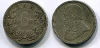 Süd Afrika 6 Pence ~ Paul Kruger ~ -