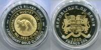 Benin 1000 Francs ~ mit Motiv von Australian Nugget, mit Teilvergoldung ~ -
