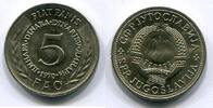 Jugoslawien 5 Dinar ~ FAO ~ -