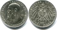 Sachsen Meiningen, 3 Mark Georg II.1866-1914-auf seinen Tod-, -