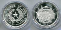 Ag Medaille 1986 USA ~ 1 Unze Ag - Texas ~ PP