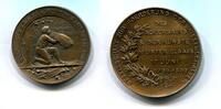 Frankreich, Bronze Medaille Elsass-100 Jahre Gesellschaft für Ackerbau und Künste, -