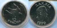 Zambia 10 Kwacha 1979 ~ Tier Motiv ~ stgl 55,00 EUR Differenzbesteuert nach §25a UStG zzgl. 6,00 EUR Versand