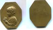 Österreich, Bronze Plakette Rudolf Neuberger 1861-1916 -Kind mit Blume-, -