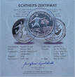 Senegal 1000 Francs 2004 Gedenkmünze FIFA Fussball-Weltmeisterschaft in Deutschland 2006 PP, angelaufen, kl. Milchflecken