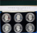Turkmenistan 6 x 500 Manat 1996 Endangered Wildlife Silver Proof Collection PP