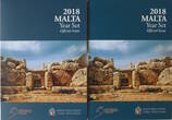 Malta 5,88 Euro KMS 2018 Kursmünzensatz mit 2 Euro Gedenkmünze Tempel Mnajdra - mit Münzzeichen F BU