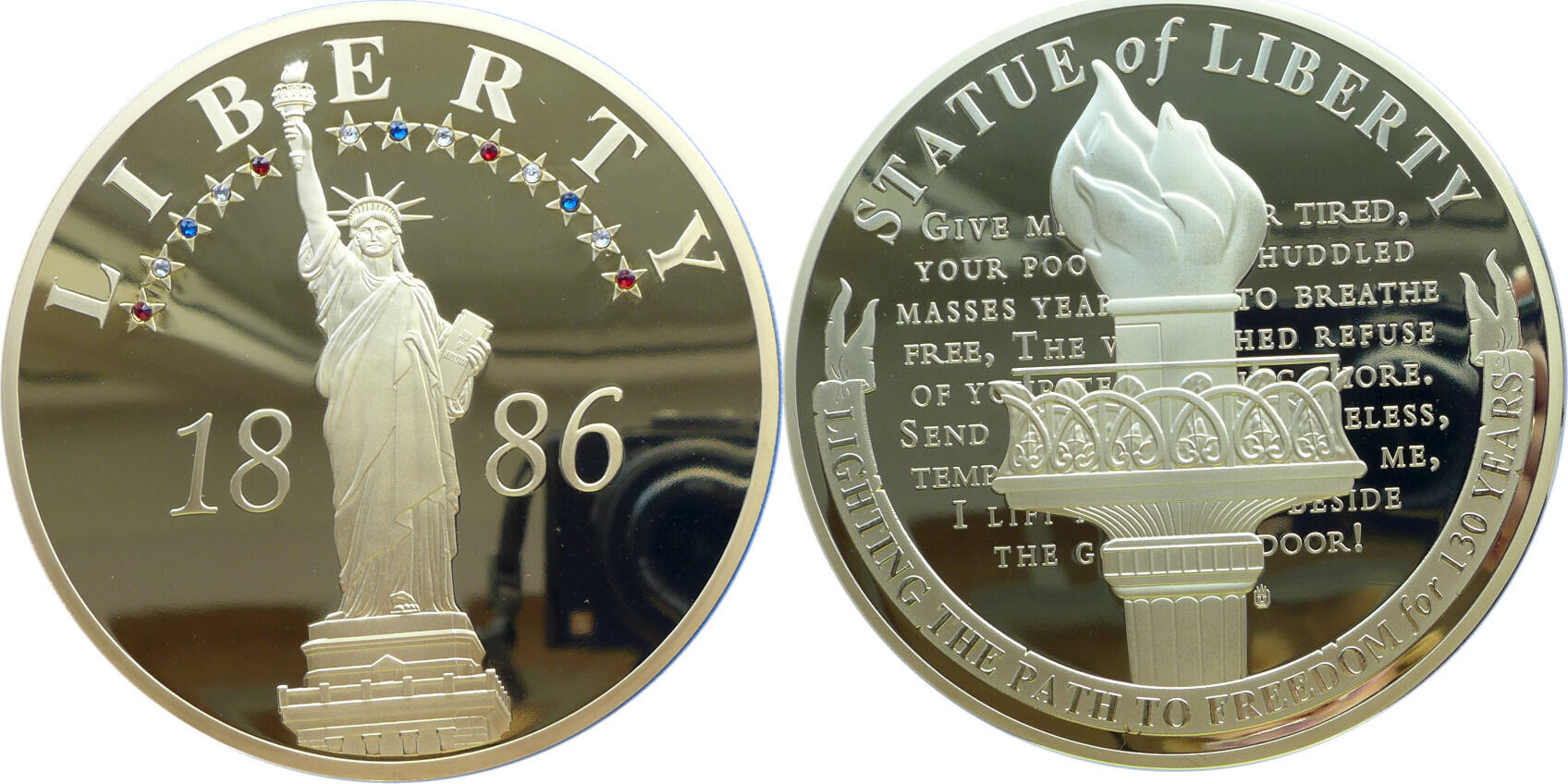 Antike Liberty Halbdollar Replik – Silberfarbene Sammelmünze Aus Messing