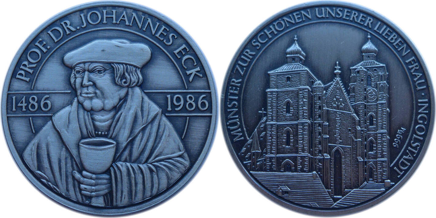 Deutschland Medaille 1986 Münster Ingolstadt Prof. Dr. Johannes Eck