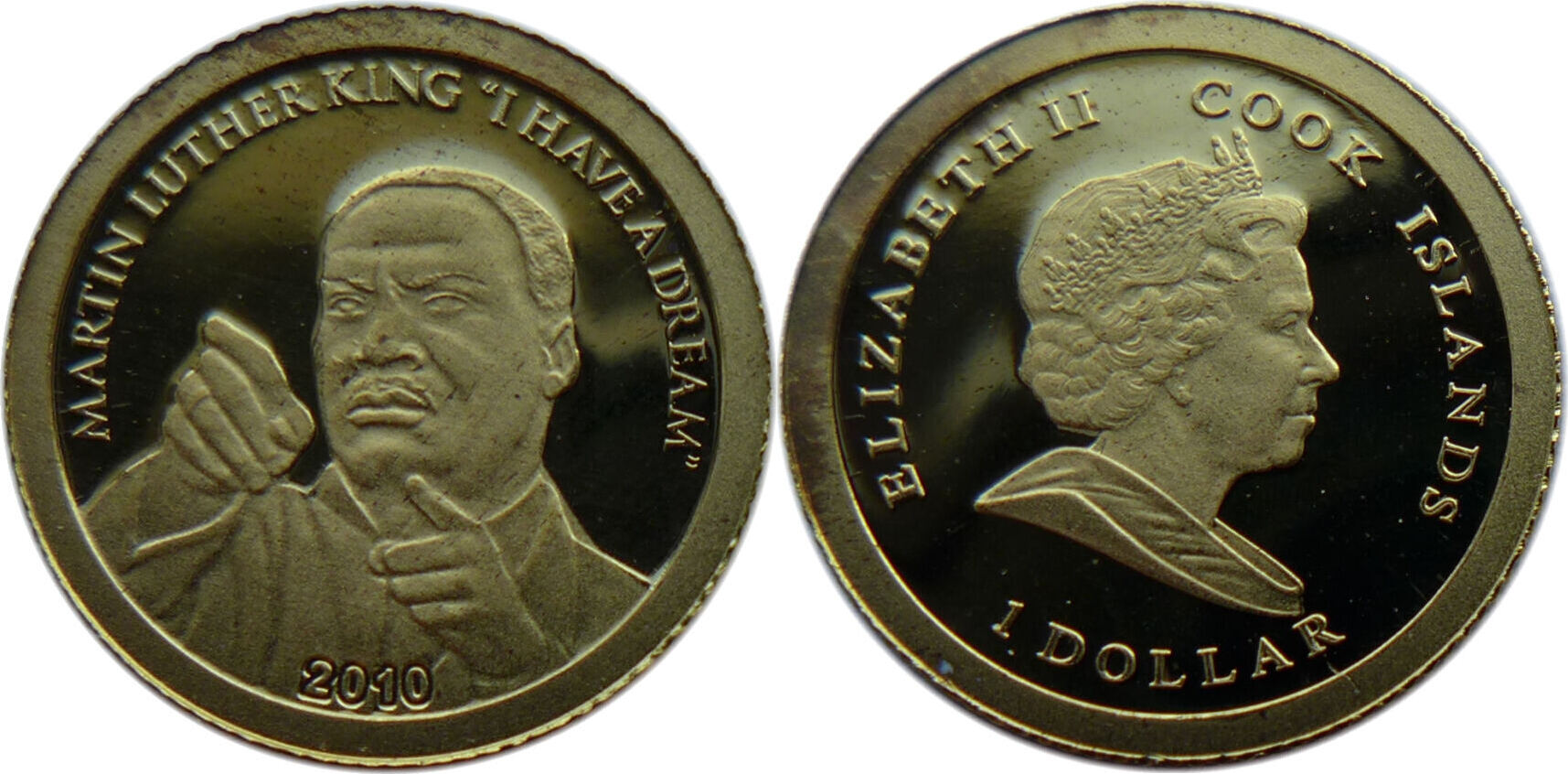 Cook Islands 1 Dollar 2010 Martin Luther King I HAVE A DREAM Cook islands 1 dollar 2010 martin luther king i have a dream