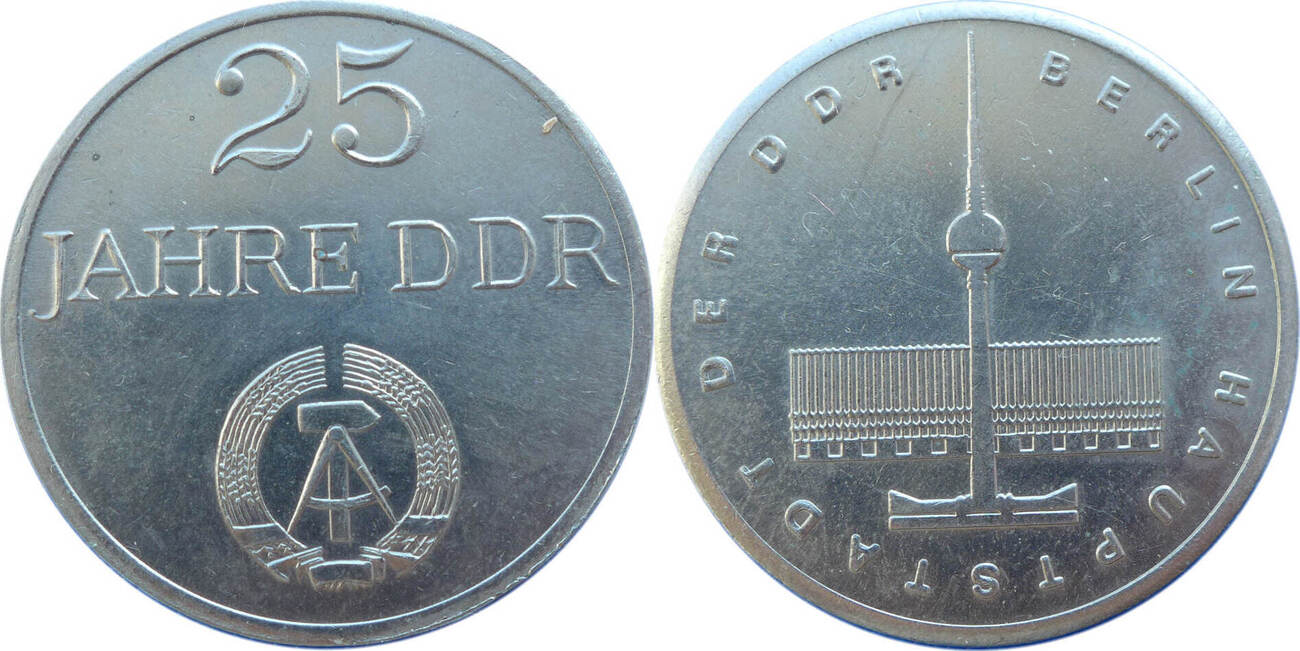 Medaille 25 Jahre DDR Berlin - Hauptstadt Der DDR Vz, Kl. Kratzer | MA ...