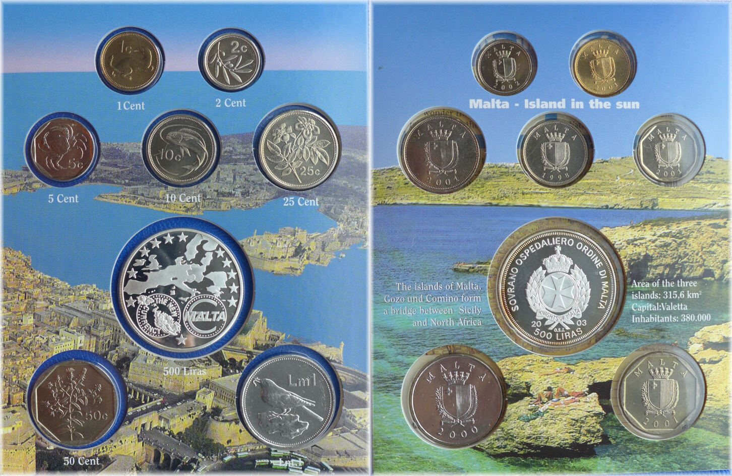 Malta KMS 1 93 Liras 500 Liras Goodbye Lira 1 Cent 1 Lira 500 malta-kms-1-93-liras-500-liras-goodbye-lira-1-cent-1-lira-500