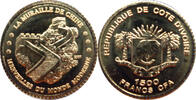 Elfenbeinküste / Cote d'Ivoire 1500 Francs CFA Minigoldmünze - La Muraille de Chine - Die chinesische Mauer - -