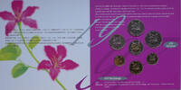 Hong Kong KMS Kursmünzensatz Blumen -