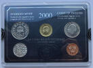Schweden KMS 50 Öre - 10 Kronor + Silbermedaille Milleniums-Satz -