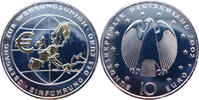 Deutschland 10 Euro Währungsunion / Euroeinführung - Motiv goldveredelt -