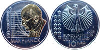 Deutschland 10 Euro 150. Geburtstag Max Planck - Motiv goldveredelt -
