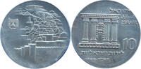 10 Lirot 1968 Israel 20. Jahrestag der Unabhängigkeit ss+, angelaufen, Kratzer