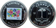 Äquatorial-Guinea 1000 Francs Berühmte Maler der Welt - Jean Tinguely - Farbmünze -