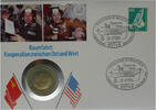 DDR 10 Mark Numisbrief - Raumfahrt: Kooperation zwischen Ost und West -