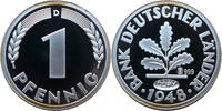 Deutschland Nachprägung 1 Pfennig 1948 Replik Das Deutsche Geld in Silber -