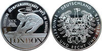 Deutschland Medaille Die Deutsche Olympiamannschaft 2012 in London - Mit Silber veredelt -
