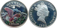 Cook Islands 2 Dollars Olympic National Park - Adler - coloriert -