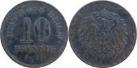10 Pfennig 1916 Deutsches Reich Kaiserreich Wilhelm II. ss, ohne Münzzeichen