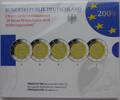 5 x 2 Euro 2009 ADFGJ Bundesrepublik Deutschland Gedenkmünzenset - 10 Jahre Wirtschafts- und Währungsunion Spiegelglanz