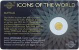 Ruanda 10 FRW Icons of the World - Buffalo - 1/200 Oz Gold -