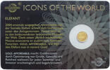 Ruanda 10 FRW Icons of the World - Elefant - 1/200 Oz Gold -
