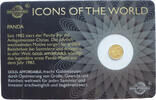 Ruanda 10 FRW Icons of the World - Panda - 1/200 Oz Gold -