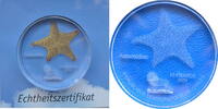 Kongo 10 Francs Erste Glasmünzenserie der Welt - Seestern - Asteroidea - -