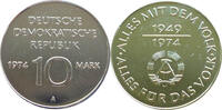 DDR 10 Mark Gedenkmünze 25 Jahre DDR 1949-1974 -Alles mit dem Volk- -