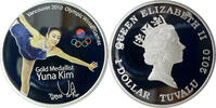 Tuvalu 1 Dollar Olympische Spiele 2010 in Vancouver, Yuna Kim Olympiasiegerin in Eiskunstlauf