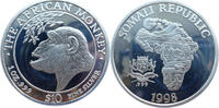 Somalia 10 Dollar The African Monkey - 1 Oz Silber -