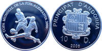 Andorra 10 Dinar Gedenkmünze FIFA Fussball-Weltmeisterschaft in Deutschland 2006 -