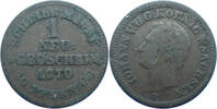 Königreich Sachsen 1 Neu-Groschen Johann König von Sachsen 10 Pfennig -