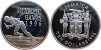 Jamaika 10 Dollars Olympische Spiele 1996 in Atlanta - Staffelläufer -