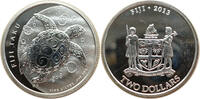 Fiji 2 Dollars Schildkröte - 1 Oz Silber -