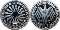 Deutschland Nachprägung 10 DM 1972 Replik Olympische Sommerspiele in Deutschland - Das Deutsche Geld in Silber -