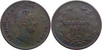 Baden-Durlach 1 Kreuzer Leopold Grossherzog von Baden 1830-1852 -