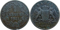 Baden-Durlach 1 Kreuzer Friedrich I. 1852-1907 -